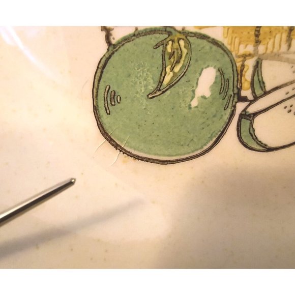 Vintage Apple Pie Recipe Pie Plate, Stoneware, EUC - Picture 9 of 11